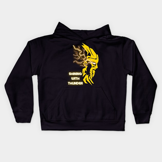 Shining with Thunder Kids Hoodie by GrafDot